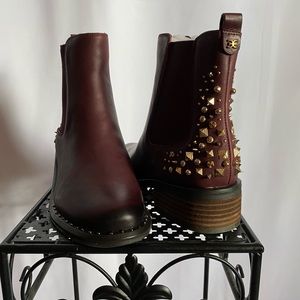 Sam Edelman Burgundy Ankle Boots